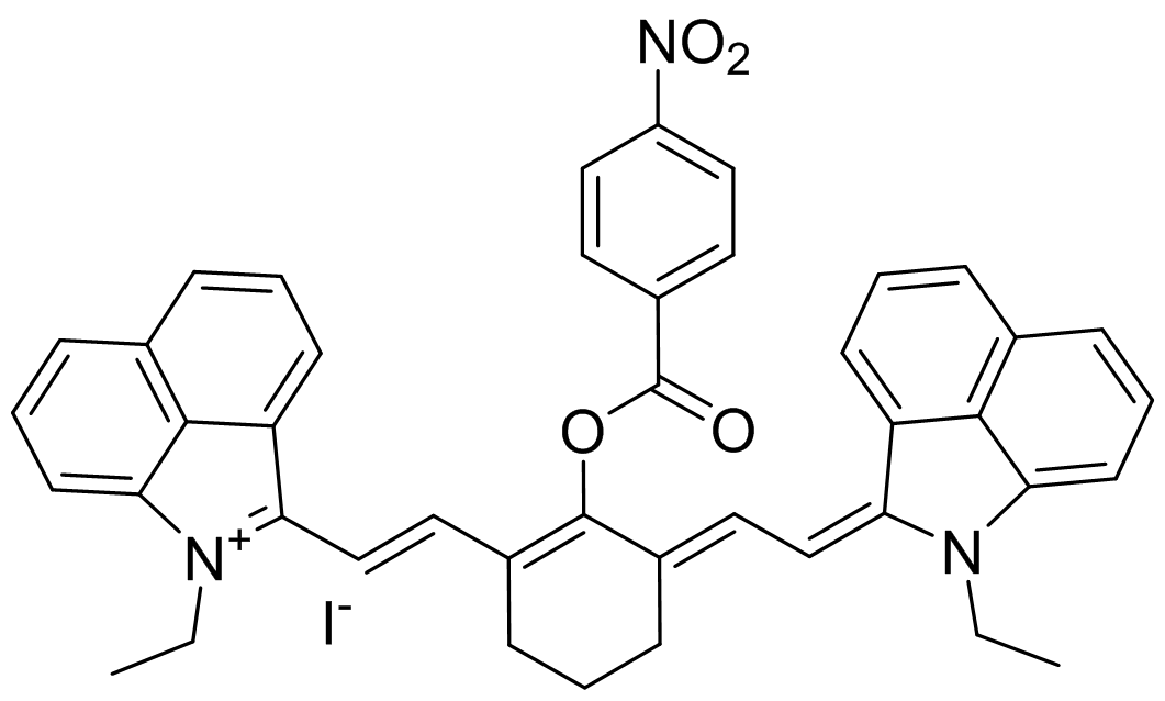 Near-infrared two-region nitroreductase fluorescent probe