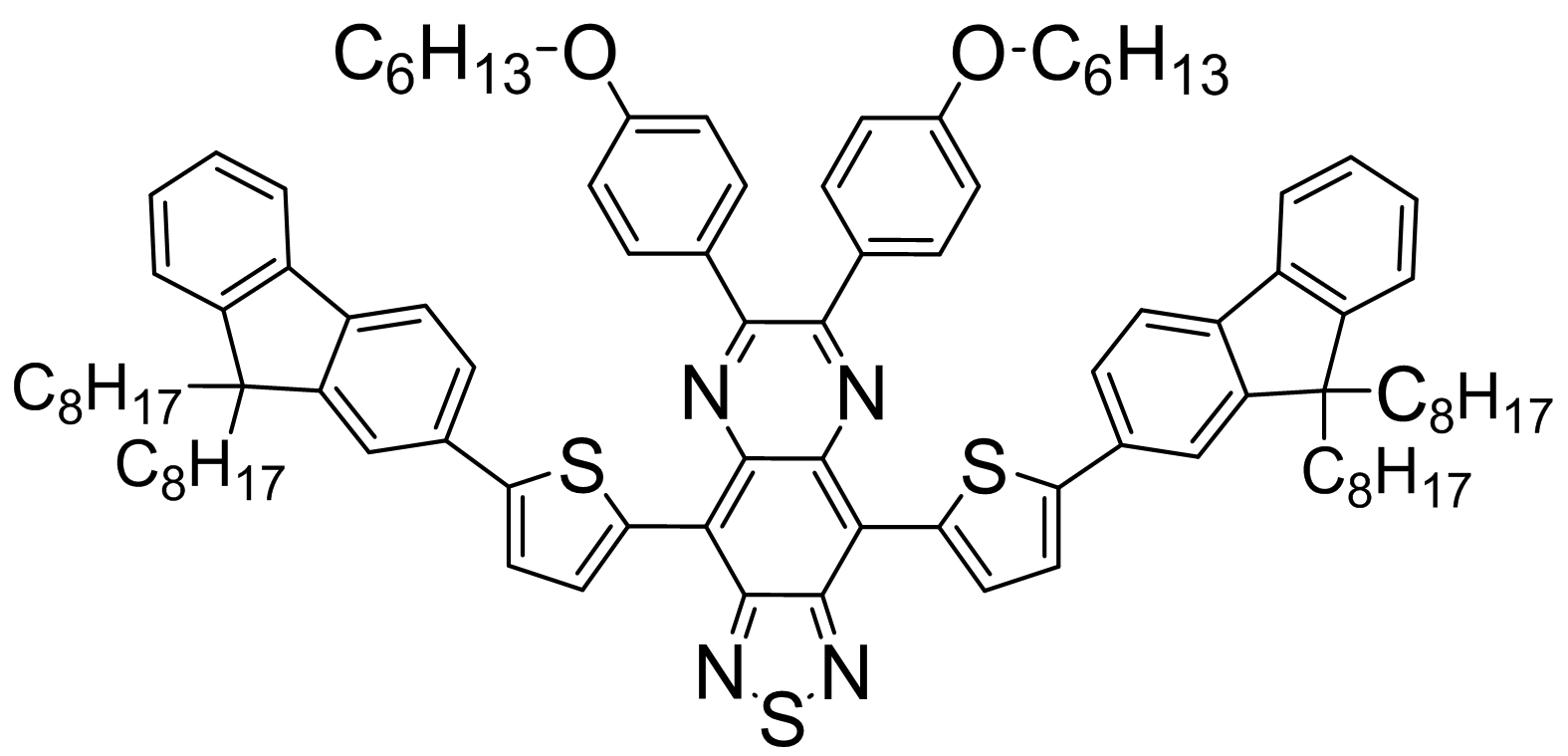 Near-infrared two-region fluorescent dye TTQ-F (em = 983 nm)