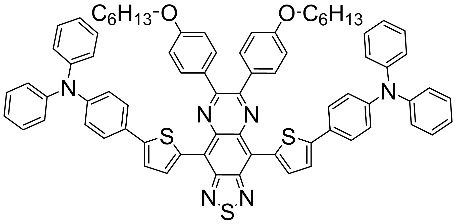 Near-infrared two-region fluorescent dye TTQ-TPA (em =1035 nm)