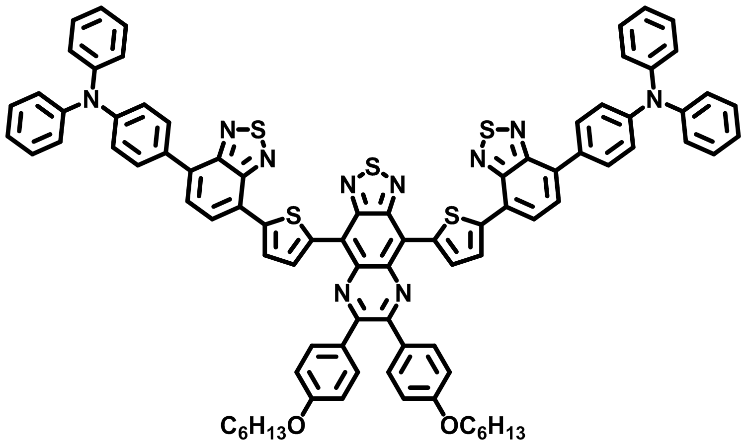 Near-infrared two-region fluorescent dye TTQ-BT-TPA (em = 1000 nm)