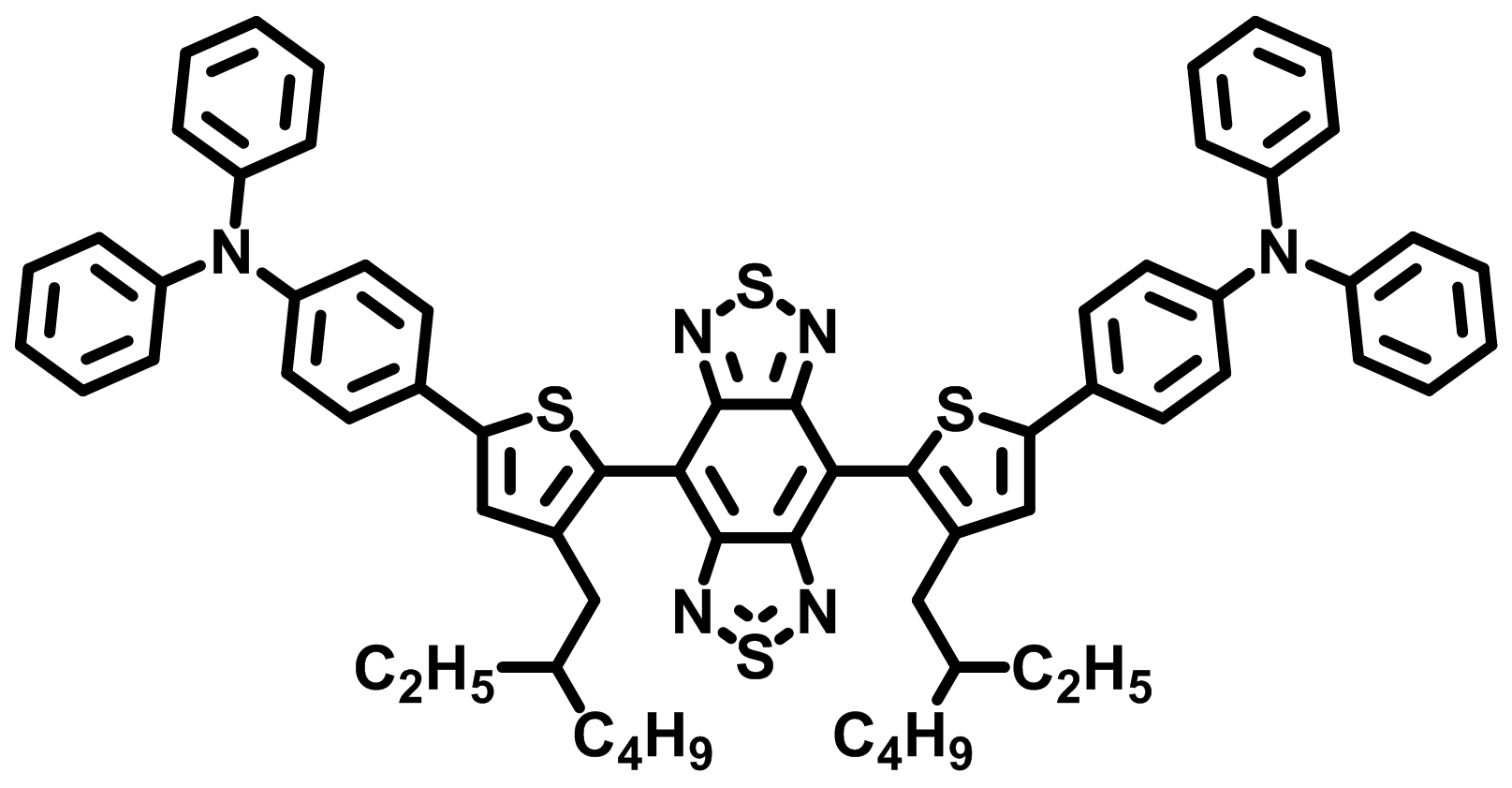 Near-infrared two-region fluorescent dye BBTDT-TPA