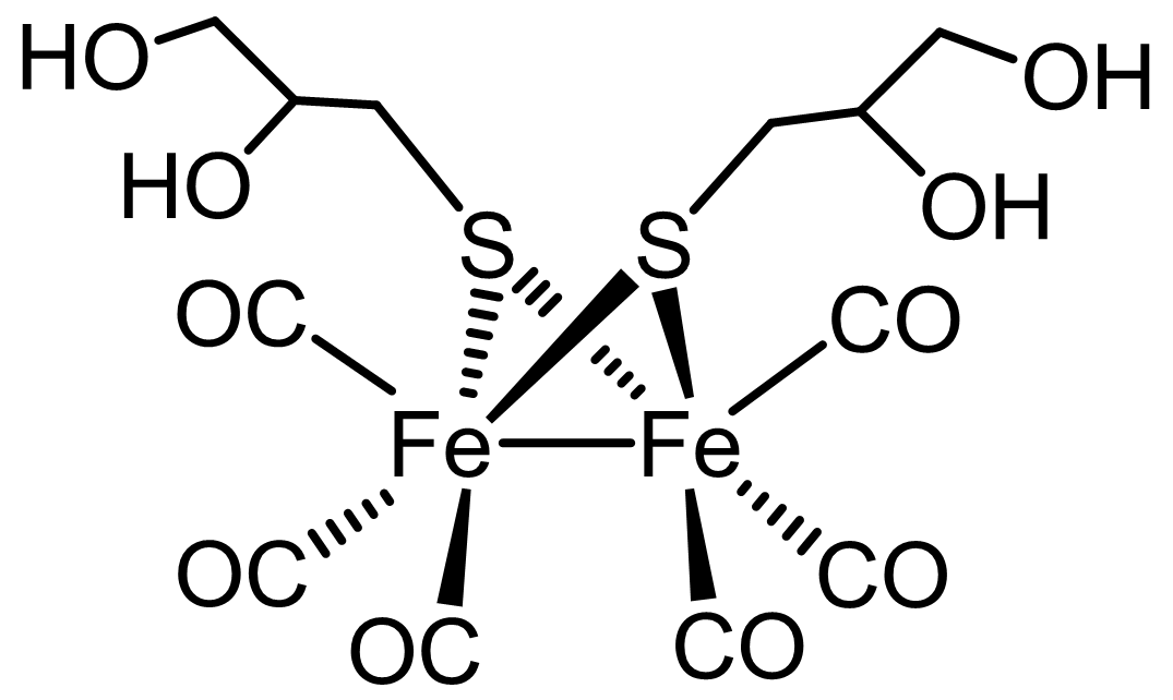 CO pre-drug, [Fe2(-SCH2CHOHCH2OH)2(CO)6]